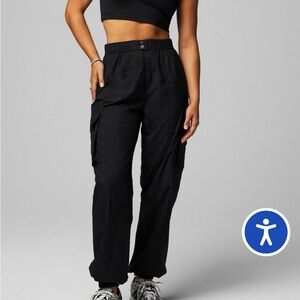 Women's Classic Black Fabletics Parachute Jogger Pants